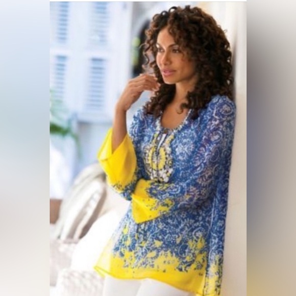 SOFT SURROUNDINGS BEAUTIFUL EMBELLISHED TUNIC - Picture 2 of 9